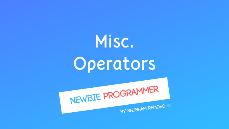 Let us discuss the some important miscellaneous operators available in C language to carry some important stuffs and also the operator precedence.